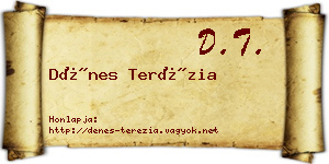 Dénes Terézia névjegykártya